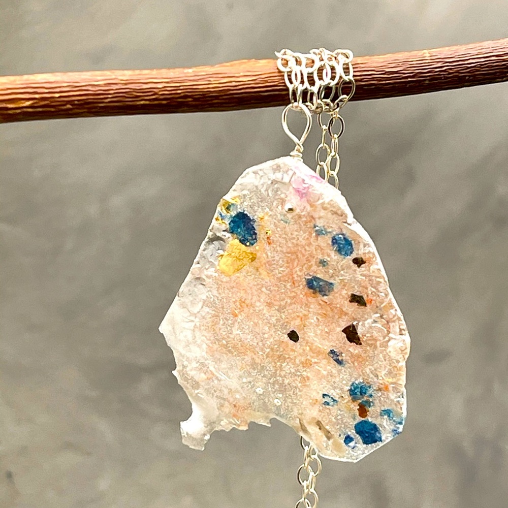 Matana Handmade long sterling silver necklace - Picture 6 of 12